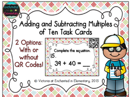 Adding and Subtracting Multiples of Ten Task Cards