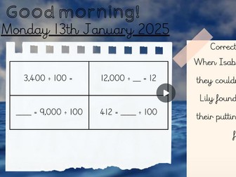 Spring 1 Week 2 Year Five Morning Problems