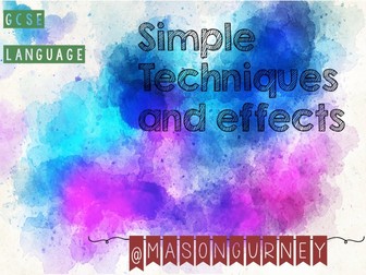 Simple language techniques and effects