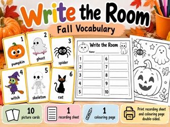 October / Halloween Write the Room Activity