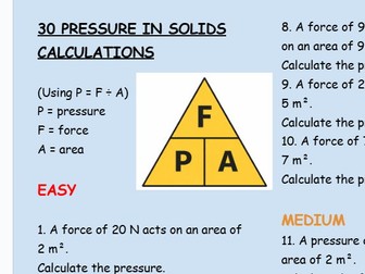 Pressure in solids calculations
