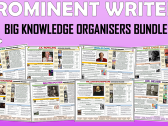 Prominent Writers - Big History Knowledge Organisers Bundle!
