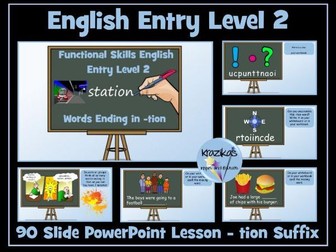 English Functional Skills - Entry Level 2 - Words Ending In -tion