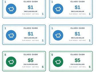 Classroom Economy Kit | Play Money, Debit & Credit Card Templates, Checks, Depos