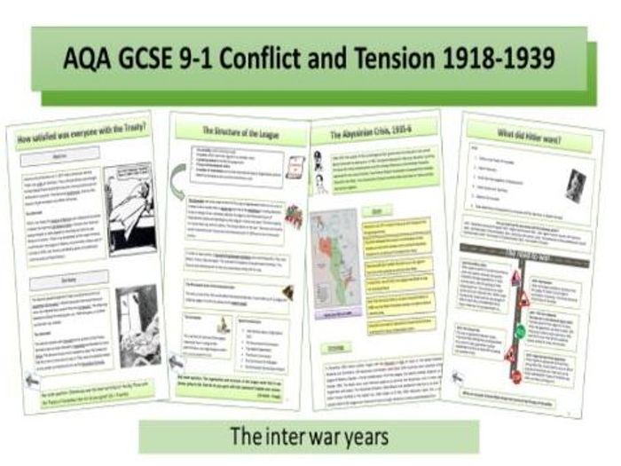 AQA GCSE 9-1 Revision Guide: Conflict And Tension 1918-1939 By ...