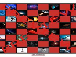 Space and Astronomy Checker Board Game