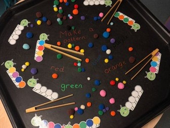 Pom pom fine motor caterpillar