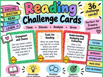 Reading Challenge/ Fast Finisher Cards