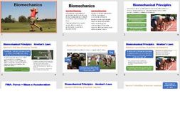 A Level PE Biomechanics, Newton's laws, Velocity, Acceleration