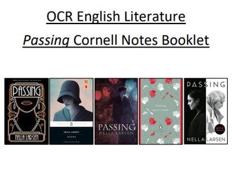 Nella Larsen - Passing: Cornell Notes booklet A Level Literature OCR