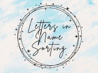 Letters in My Name Sorting
