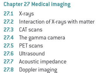 OCR A level Physics: Medical Imaging