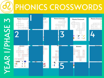 Stage 3 Phonics Crosswords Bundle