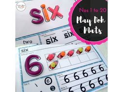 Summer Math Centre Playdough Mats Numbers 1 To 20 Teaching