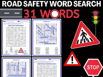 Road Safety Word Search