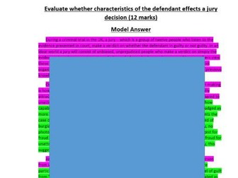 Edexcel A Level Psychology - Criminal - Defendant characteristics