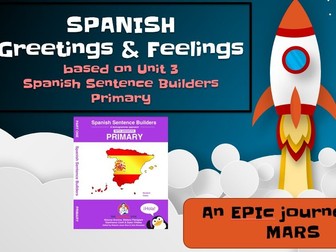 Spanish Greetings and Feelings Primary Sentence Builders