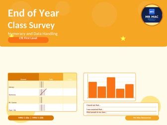 End of Year Class Survey - Numeracy and Data Handling - CfE First Level