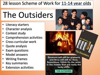 The Outsiders complete scheme of work
