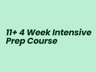 11 Plus Summer Intensive Course