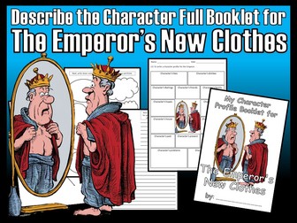 The Emperor's New Clothes Character Describe Book Character Booklet Description Creative Writing