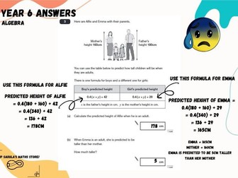 Algebra extra SATs questions and answers (HA, SATs 2022/2023)