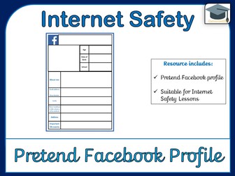 Pretend Facebook Profile (e-Safety, Safer Internet Day)