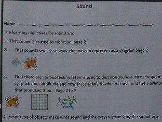 Sound for common entrance and key stage 3