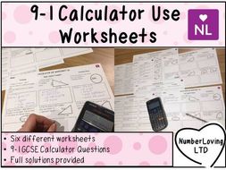 9-1 Efficient Calculator Use (Worksheets)