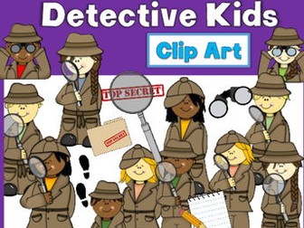 Detective Kids Clip Art