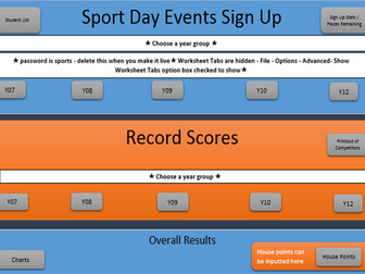 School Sports Day Spreadsheet