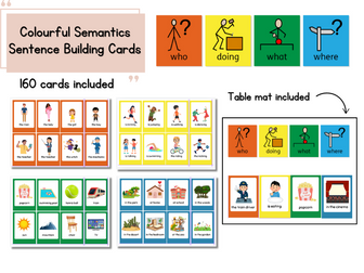 Colourful Semantics Sentence Building Cards