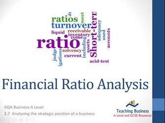 AQA Business - Analysing Internal Position: Financial Ratio Analysis