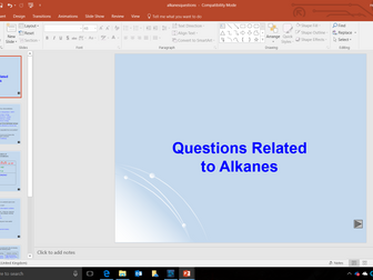 Alkane questions