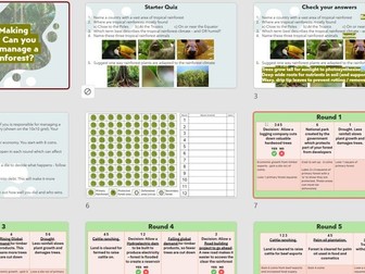 Tropical Rainforest Management Decision Making Game