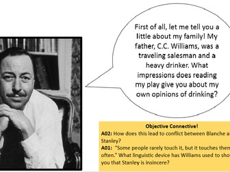 Streetcar Named Desire Context-Tennessee Williams-AQA Dramatic Encounters Power and Conflict