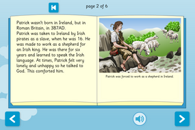 St Patrick Interactive Information Book - Reading Level A - St Patrick's Day KS1