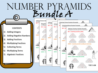 Maths Number Pyramids Bundle A