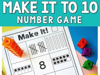 Number Sense Numbers to 10 Game - Representing Number
