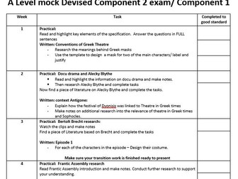 Year 12 homework bundle Drama