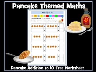 Pancake Day Maths - Addition to 10