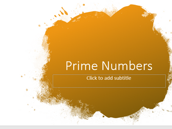 Prime Numbers Year 5