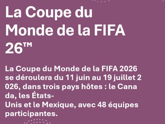 La Coupe du Monde - World Cup 2026