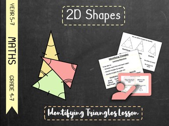 2D Shapes - Identifying Triangles Lesson
