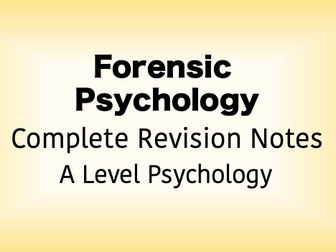 Forensic Psychology Revision Booklet