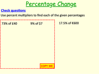 Percentage Increase and Decrease with Multipliers