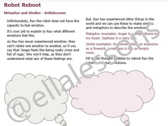 Robot Reboot - Metaphors and Similes - @ellalessons - KS2, KS3