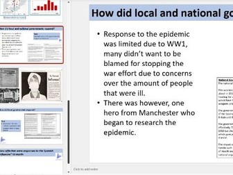 OCR B GCSE people's health modern 5- spanish flu