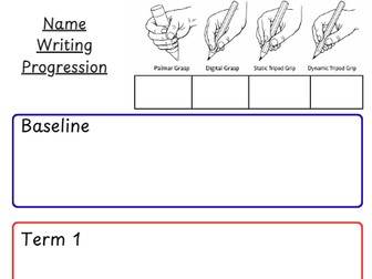 EYFS Writing Progression Bundle (Baseline to Term 3)