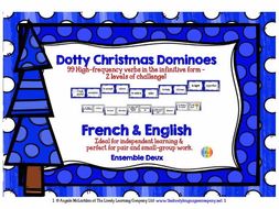 FRENCH VERBS CHRISTMAS DOMINOES 2 GAMES & CHALLENGES (2)
